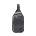 Louis Vuitton Black Damier Graphite Coated Canvas Leather Fanny Pack Sling Bag