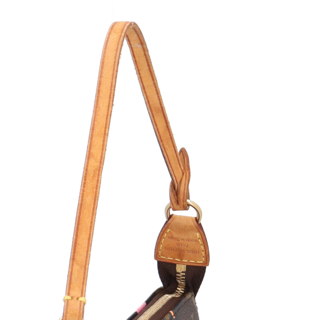 Louis Vuitton Monogram Brown Multi-Color Monogram Rose Handbag Pochette