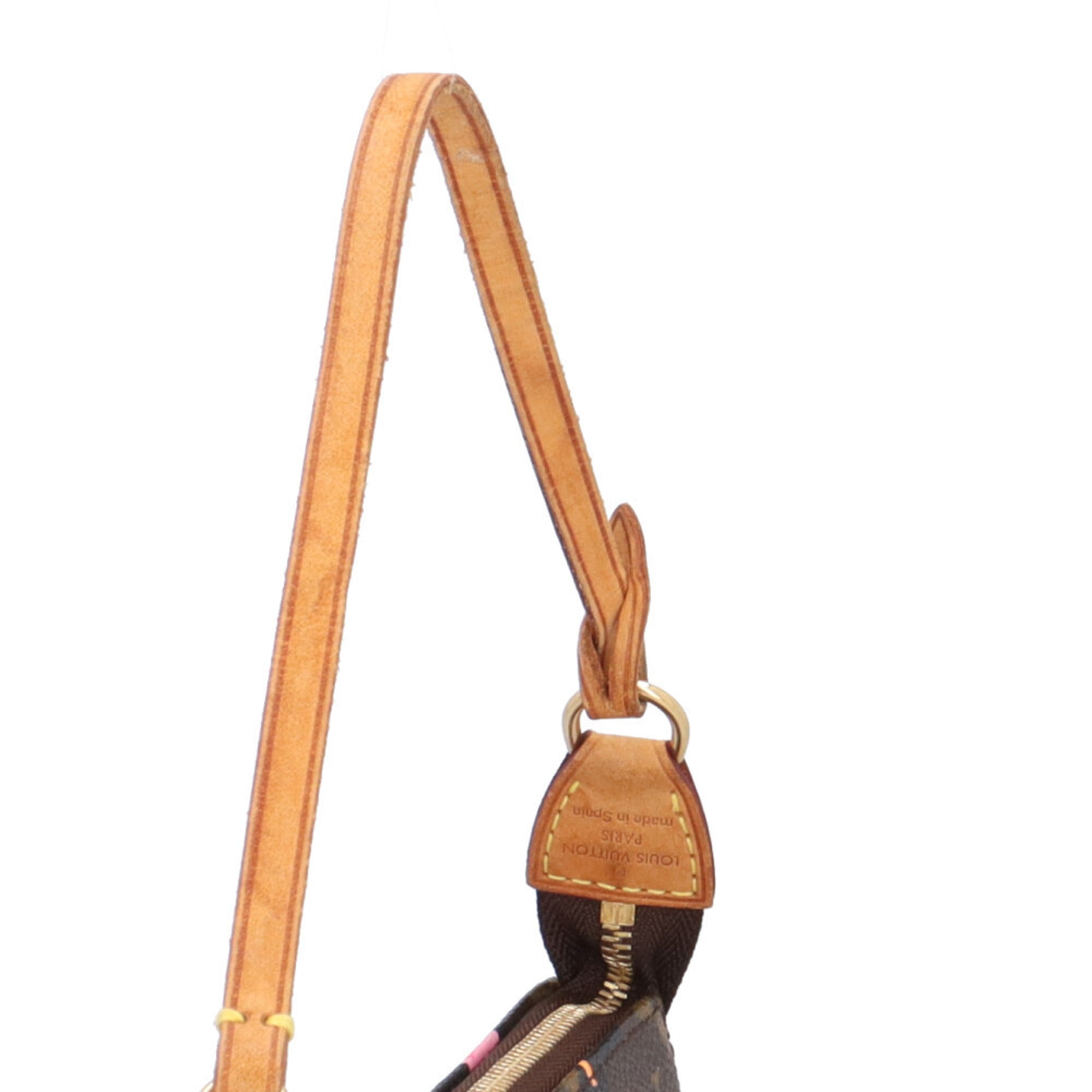 Louis Vuitton Monogram Brown Multi-Color Monogram Rose Handbag Pochette