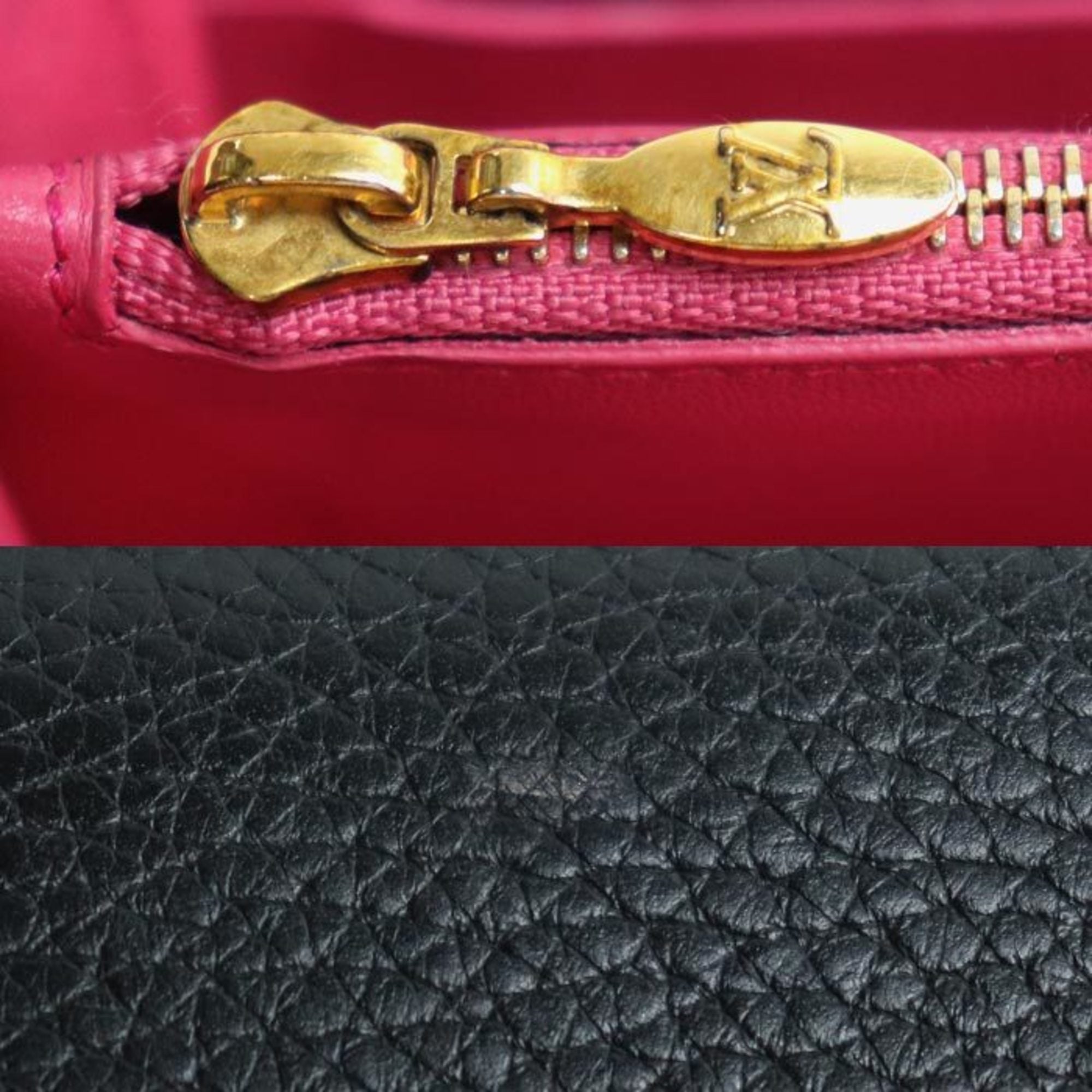 Louis Vuitton Black Leather Long Wallet
