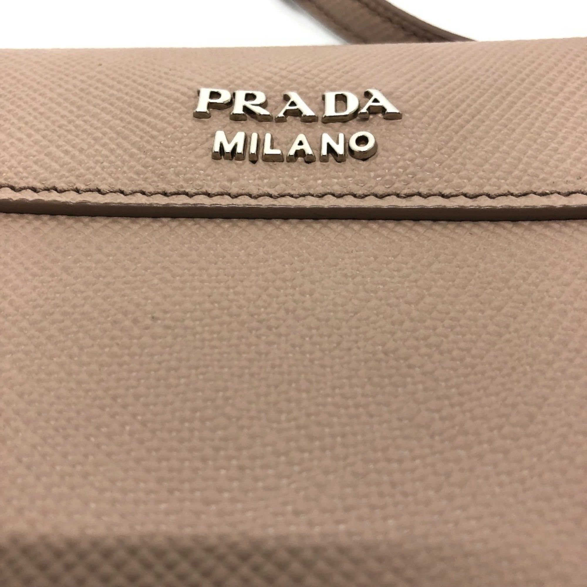 Prada Beige Leather Shoulder Bag