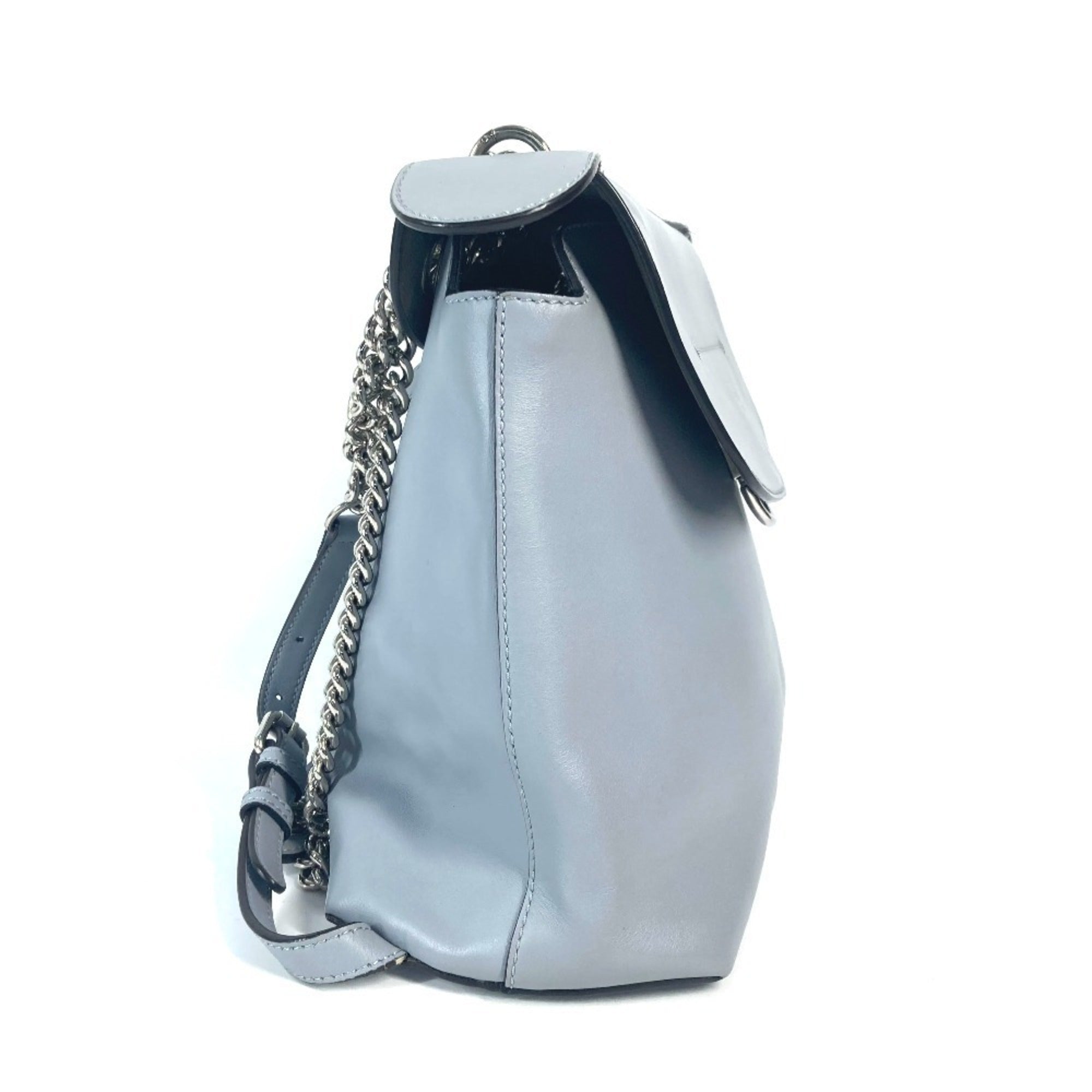 Fendi Blue Leather Backpack
