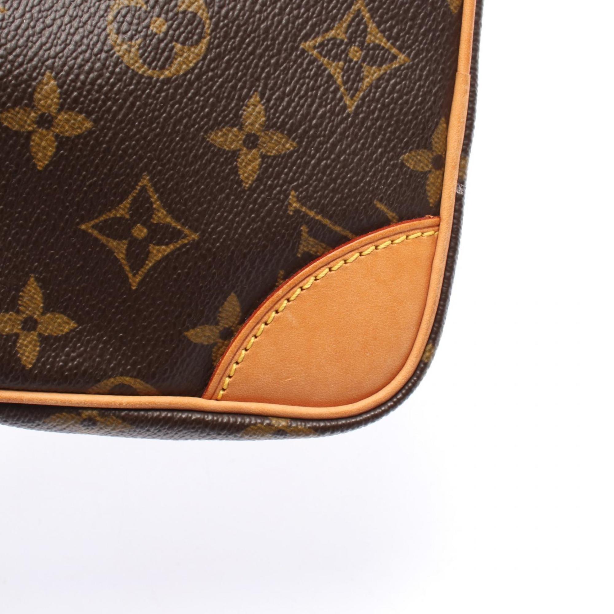 Louis Vuitton Brown Coated Canvas Leather Shoulder Bag