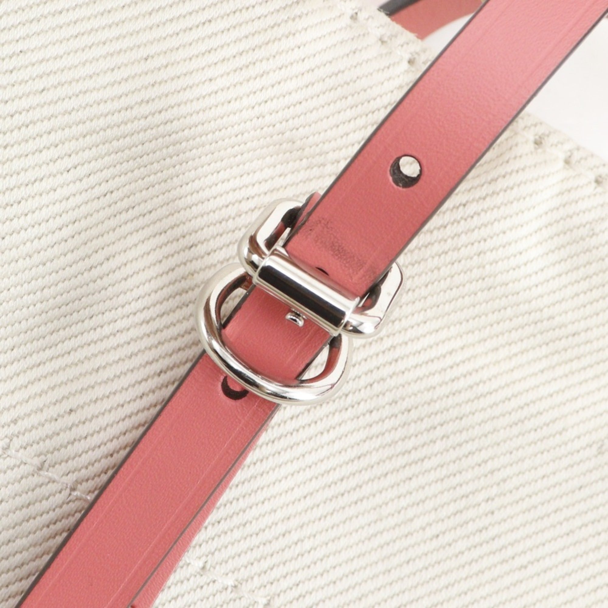 Louis Vuitton Corail Ivory Pink White Canvas Tote Bag
