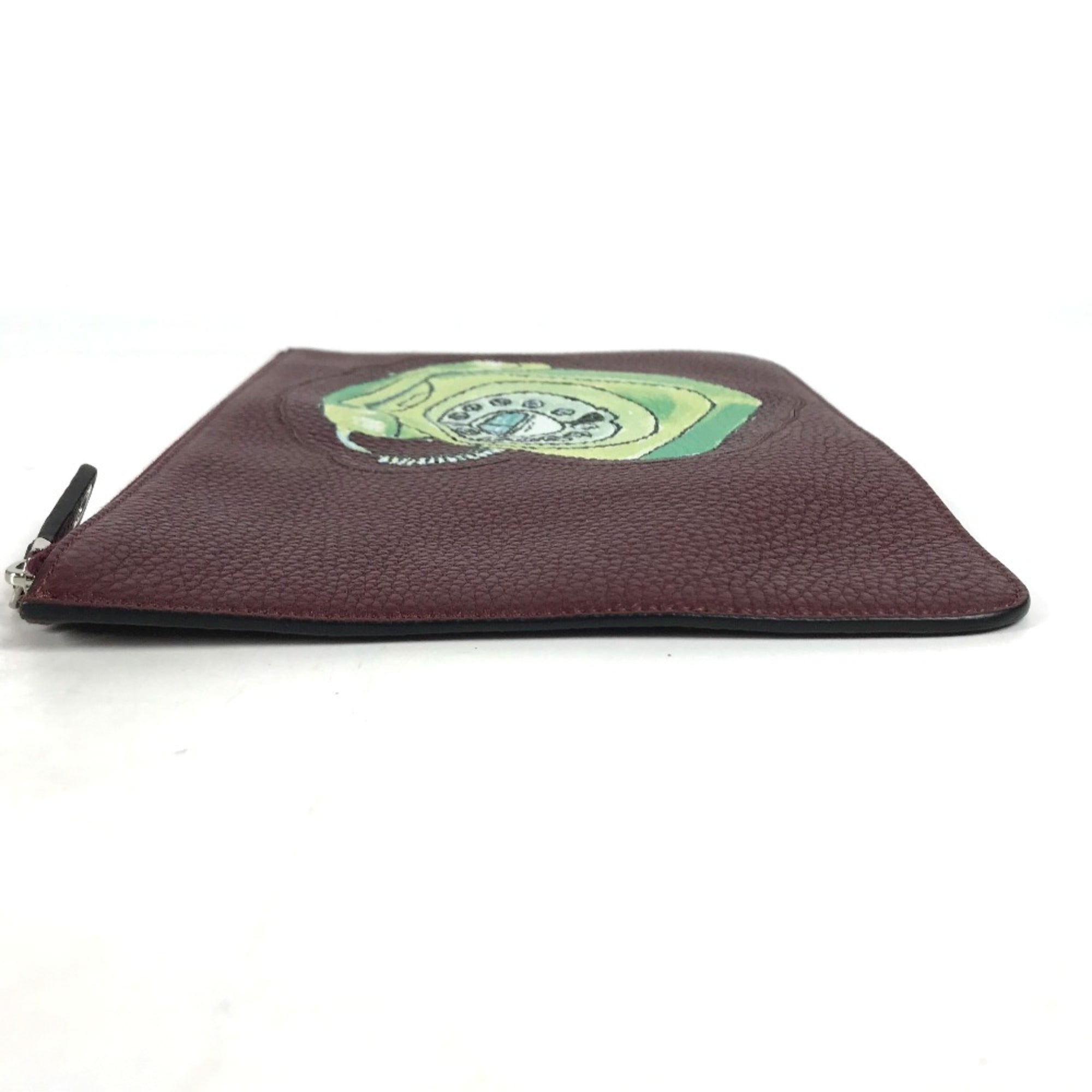 Fendi Brown Leather Clutch Bag