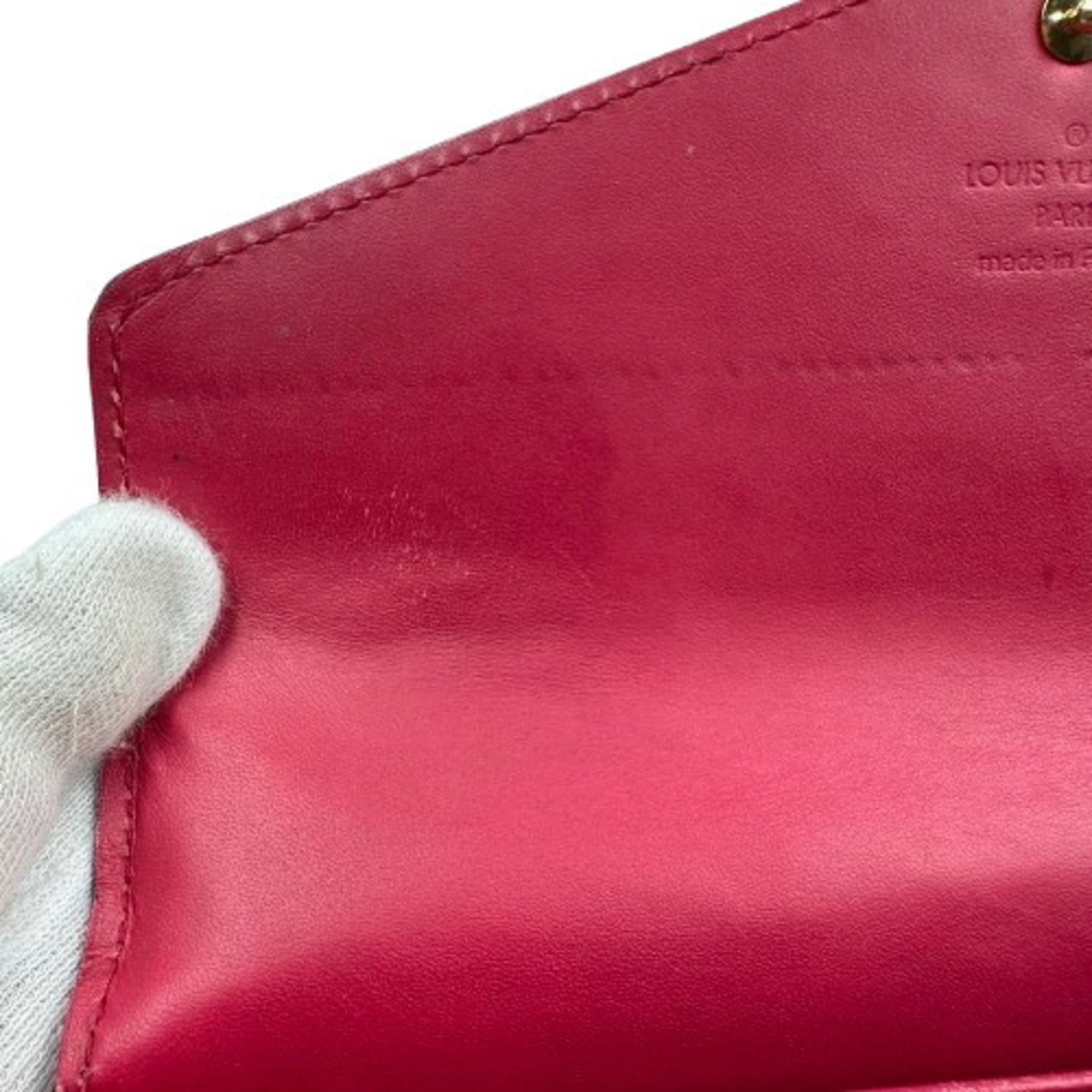 Louis Vuitton Vernis Pink Patent Leather Long Wallet