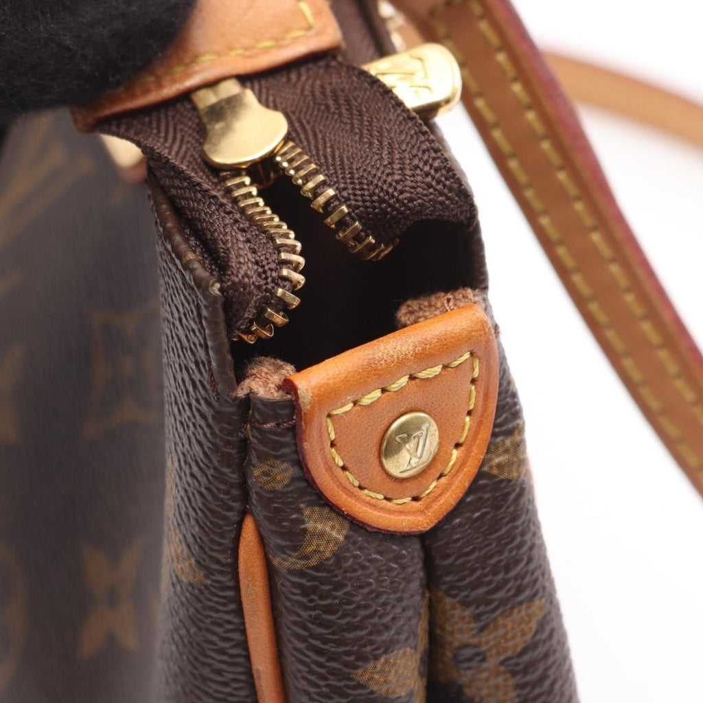 Louis Vuitton Brown Coated Canvas Leather Shoulder Bag