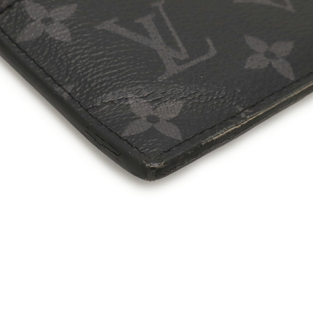 Louis Vuitton Monogram Eclipse Noir Monogram Eclipse Pvc Taiga Leather Leather Coin Purse/Coin Case