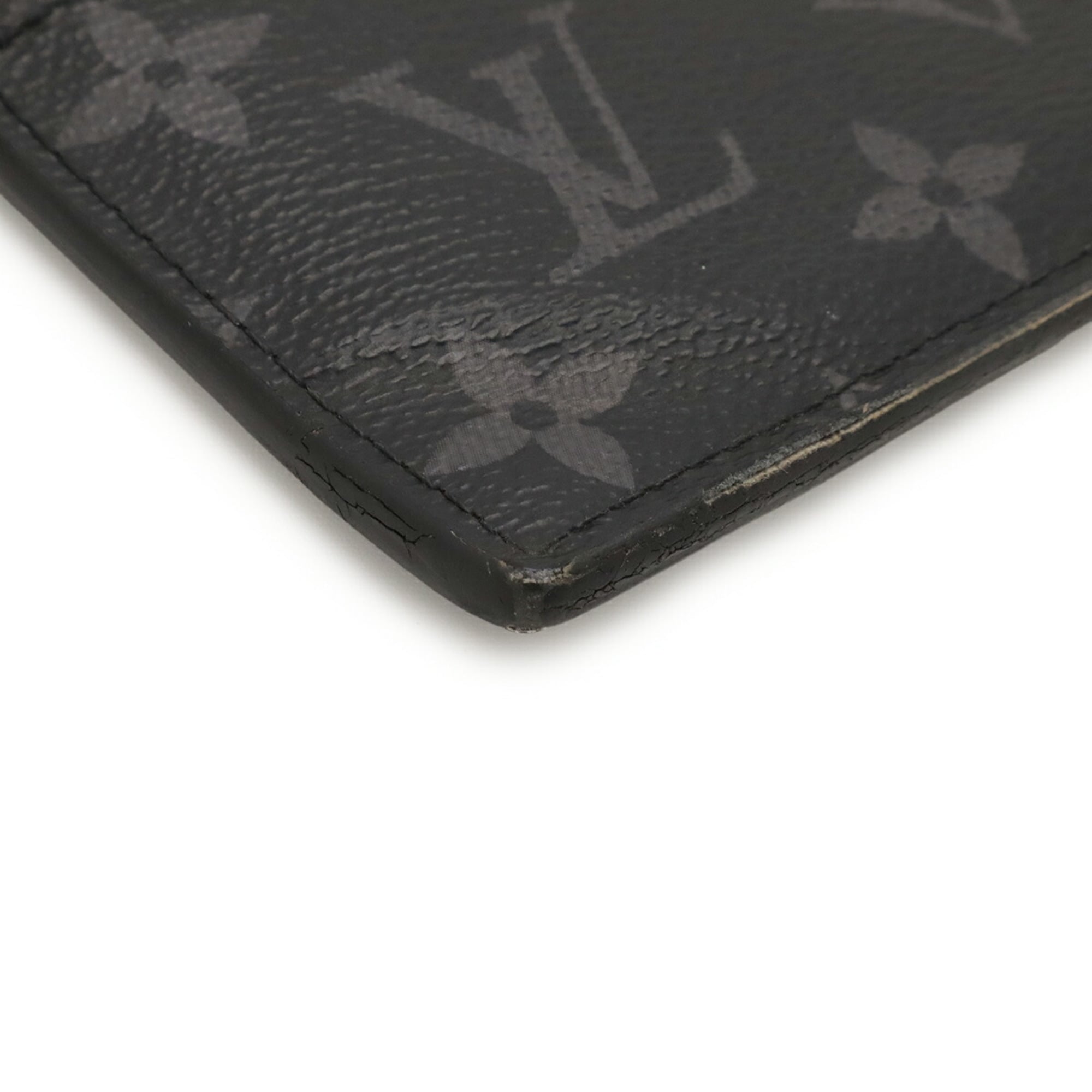 Louis Vuitton Monogram Eclipse Noir Monogram Eclipse Pvc Taiga Leather Leather Coin Purse/Coin Case