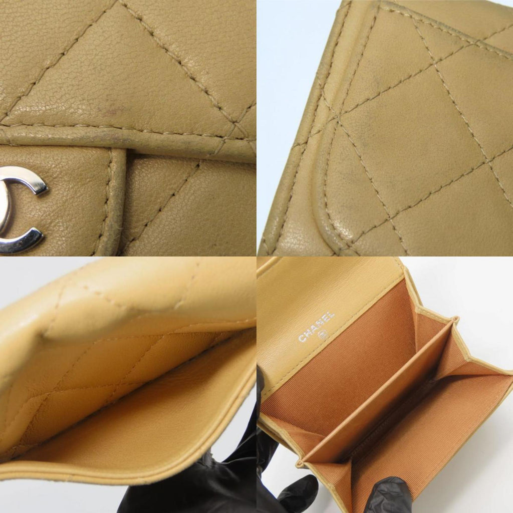 Chanel Beige Leather Coin Purse/Coin Case