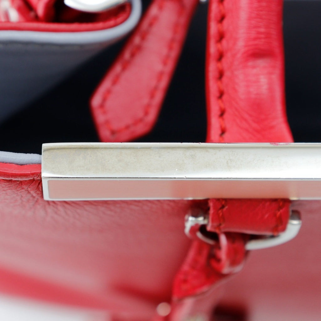 Fendi Red Color Leather Handbag