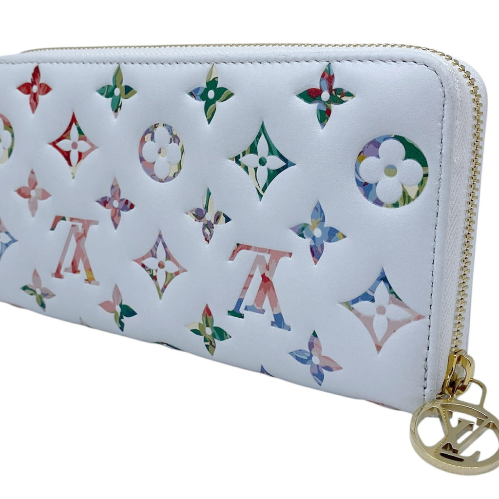 Louis Vuitton Multi-Color White Leather Long Wallet