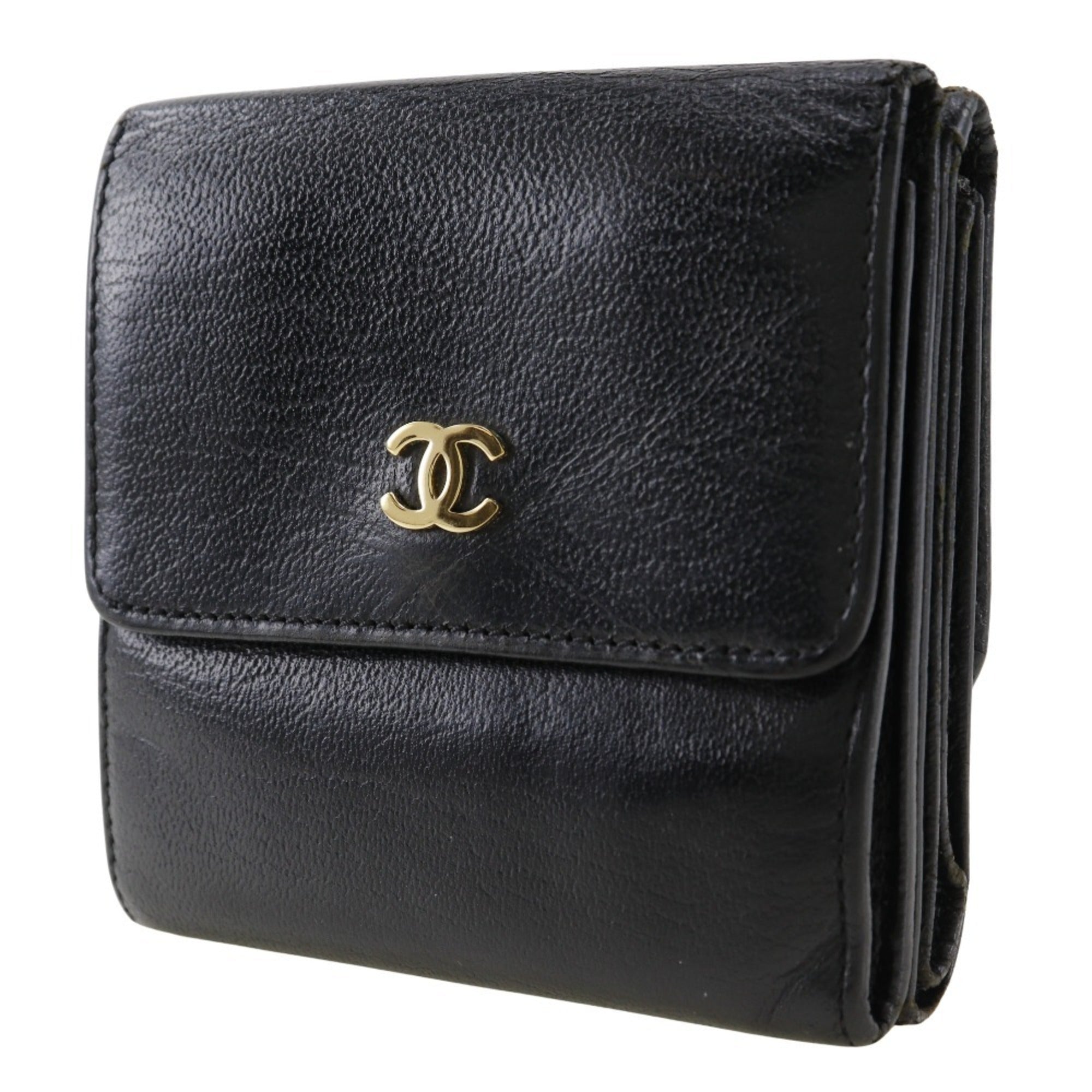 Chanel Black Leather Wallet (Bi-Fold)