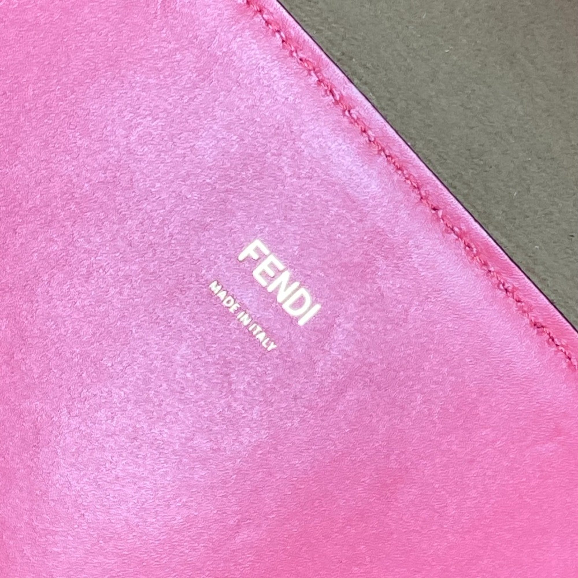 Fendi Pink Leather Tote Bag