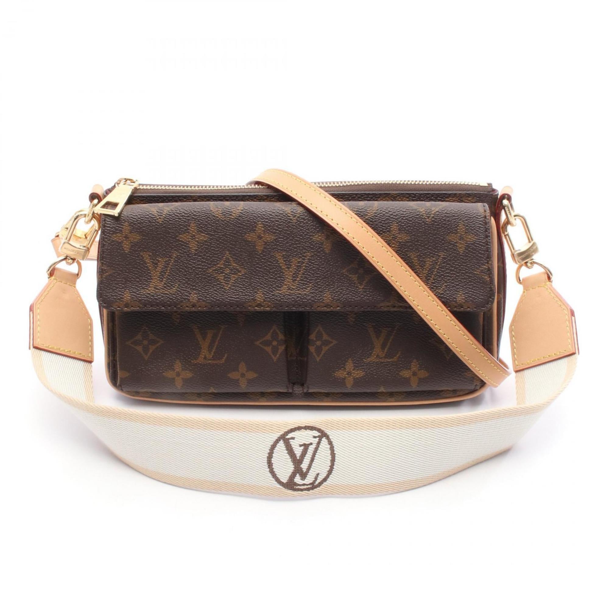 Louis Vuitton Brown Monogram Coated Canvas Leather Shoulder Bag