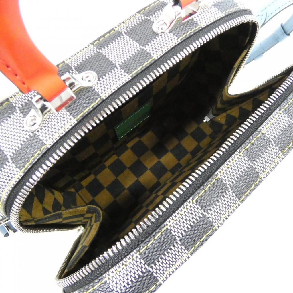 Louis Vuitton Blanc Noir Coated Canvas Leather Handbag