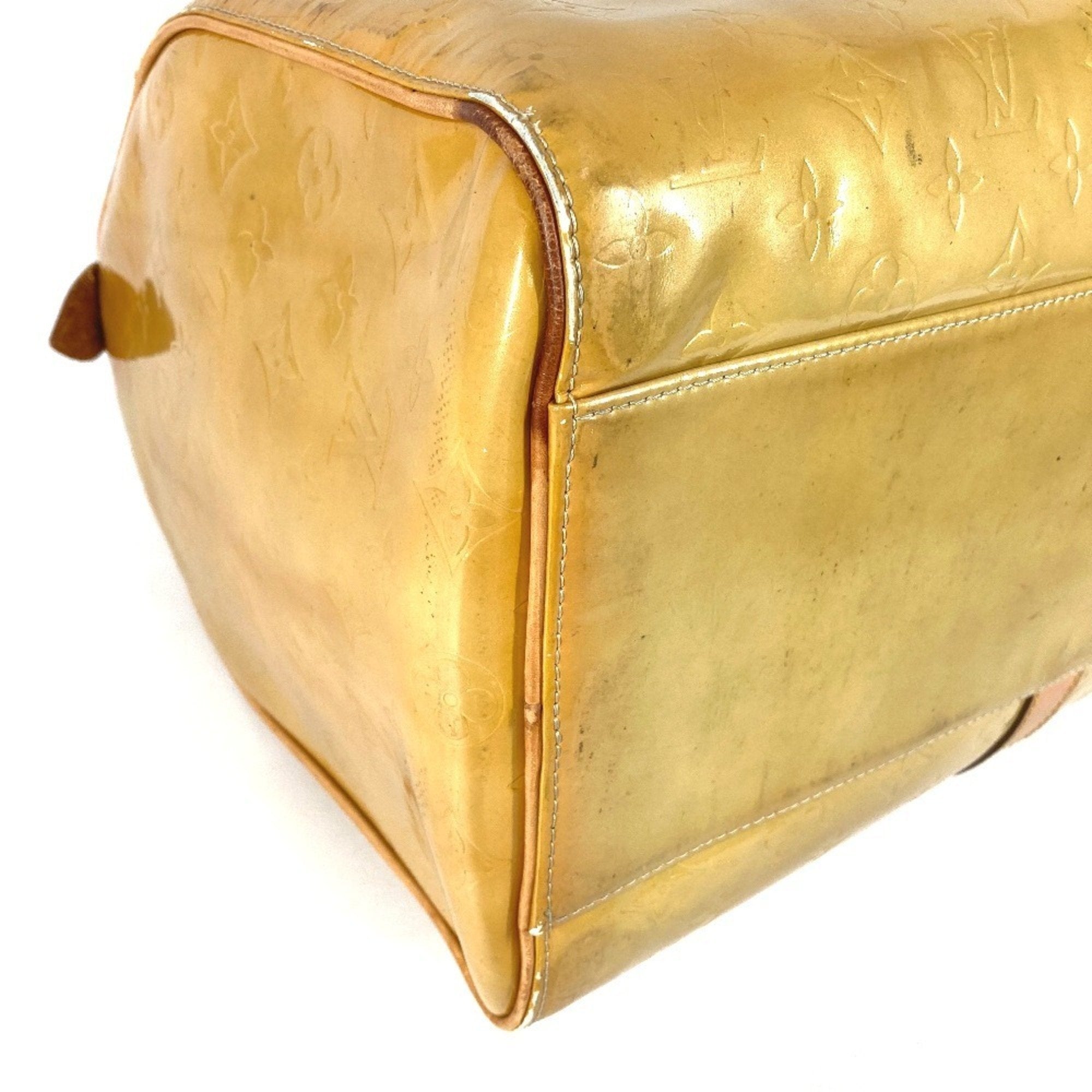 Louis Vuitton Beige Galle Monogram Vernis Boston Bag