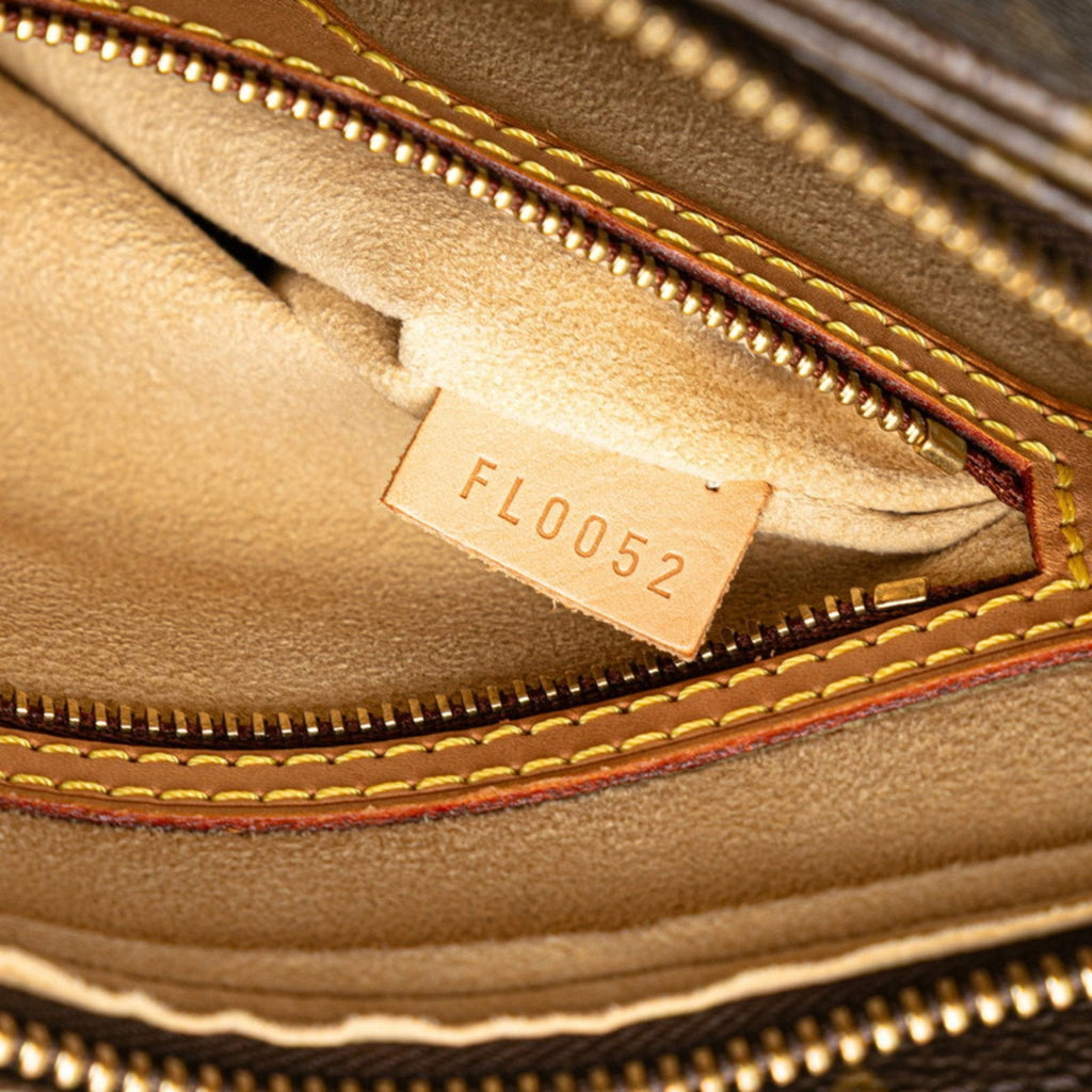 Louis Vuitton Brown Pvc Leather Handbag Shoulder Bag
