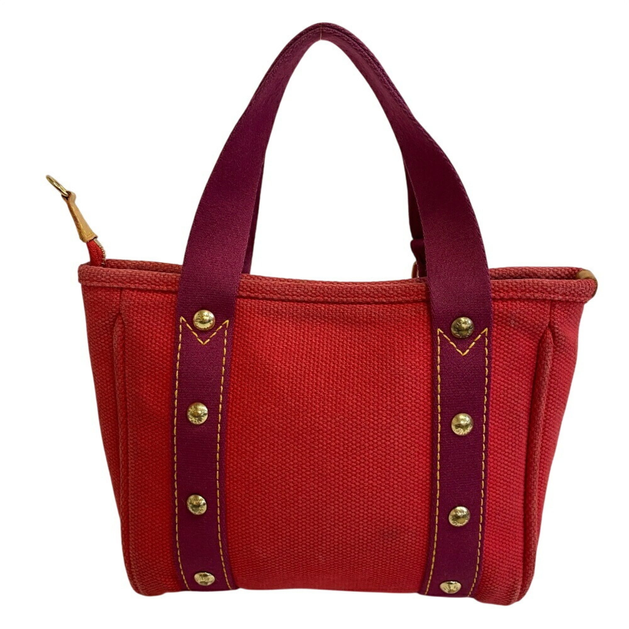 Louis Vuitton Red Color Canvas Handbag