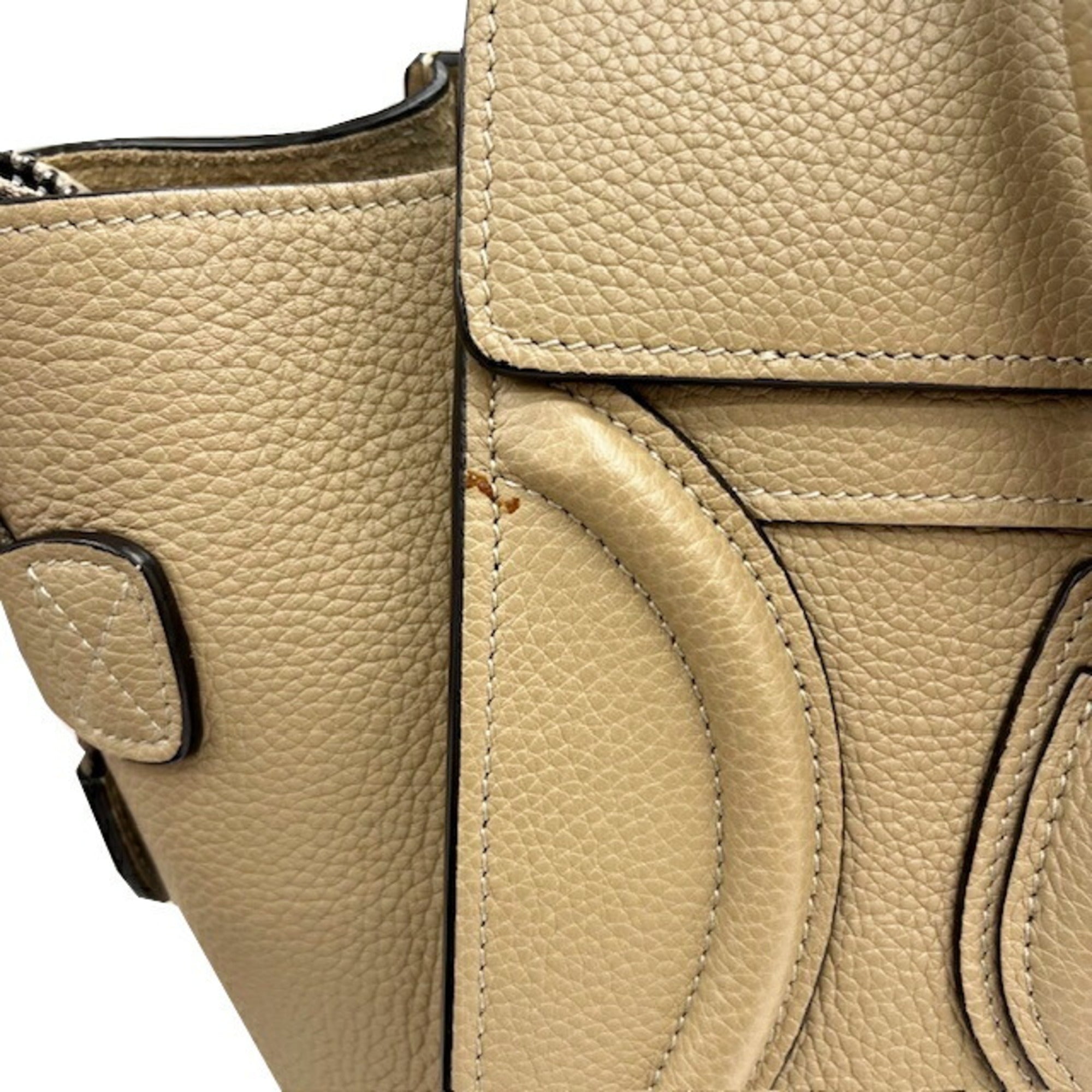 Celine Grayish Leather Handbag Tote Bag