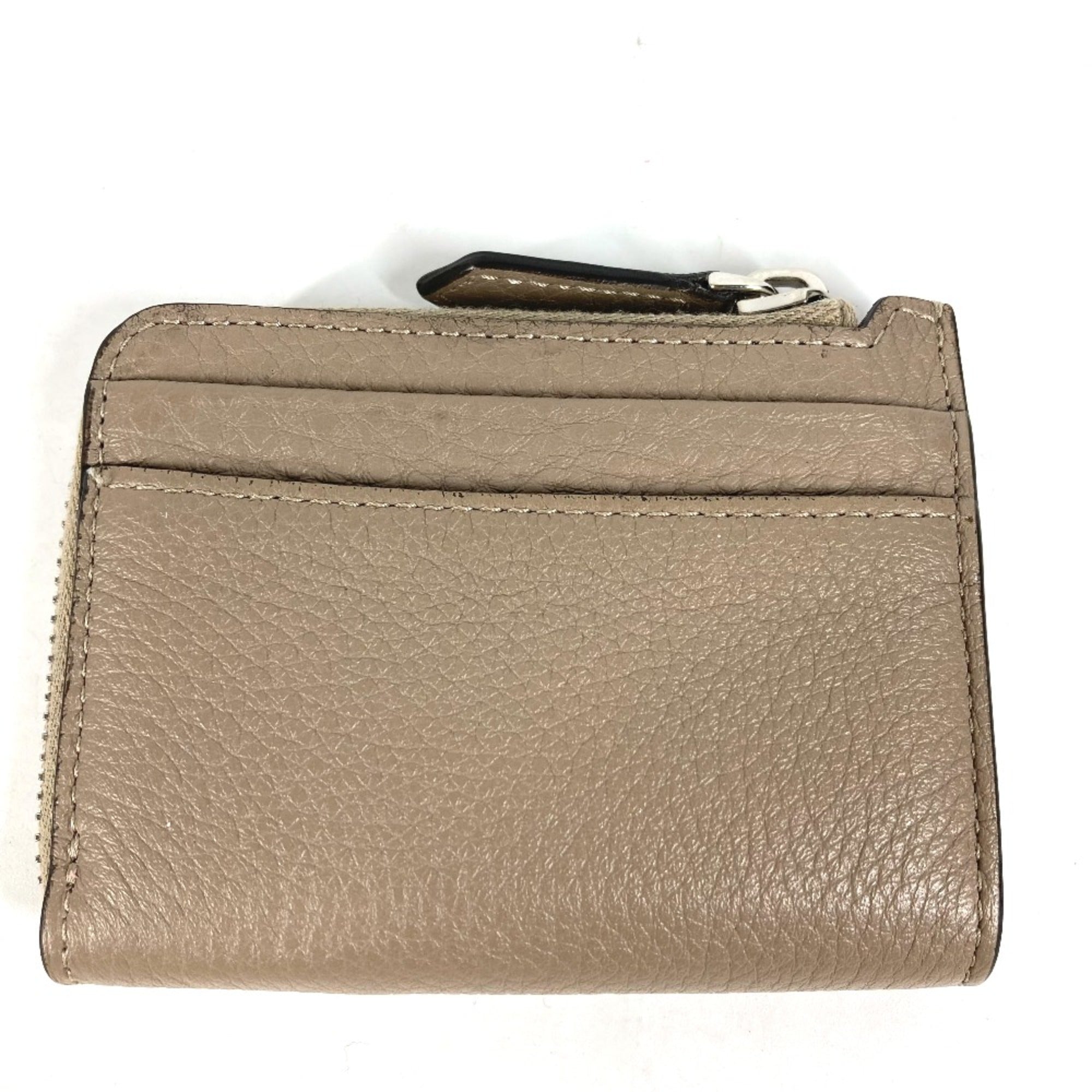 Fendi Beige Leather Coin Purse/Coin Case