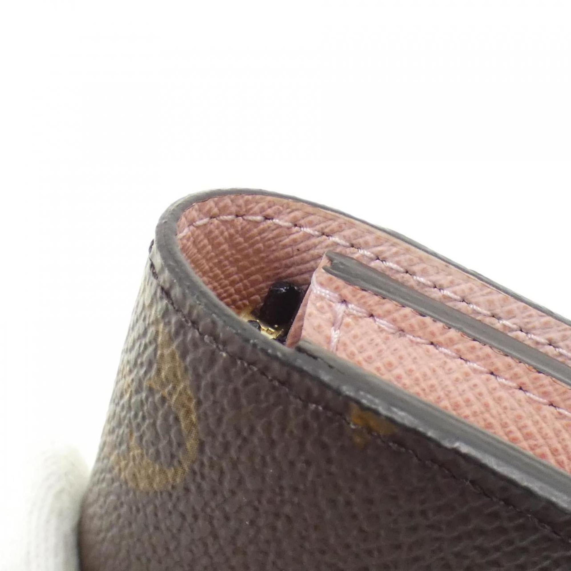 Louis Vuitton Brown Marron Rose Ballerine Coated Canvas Wallet
