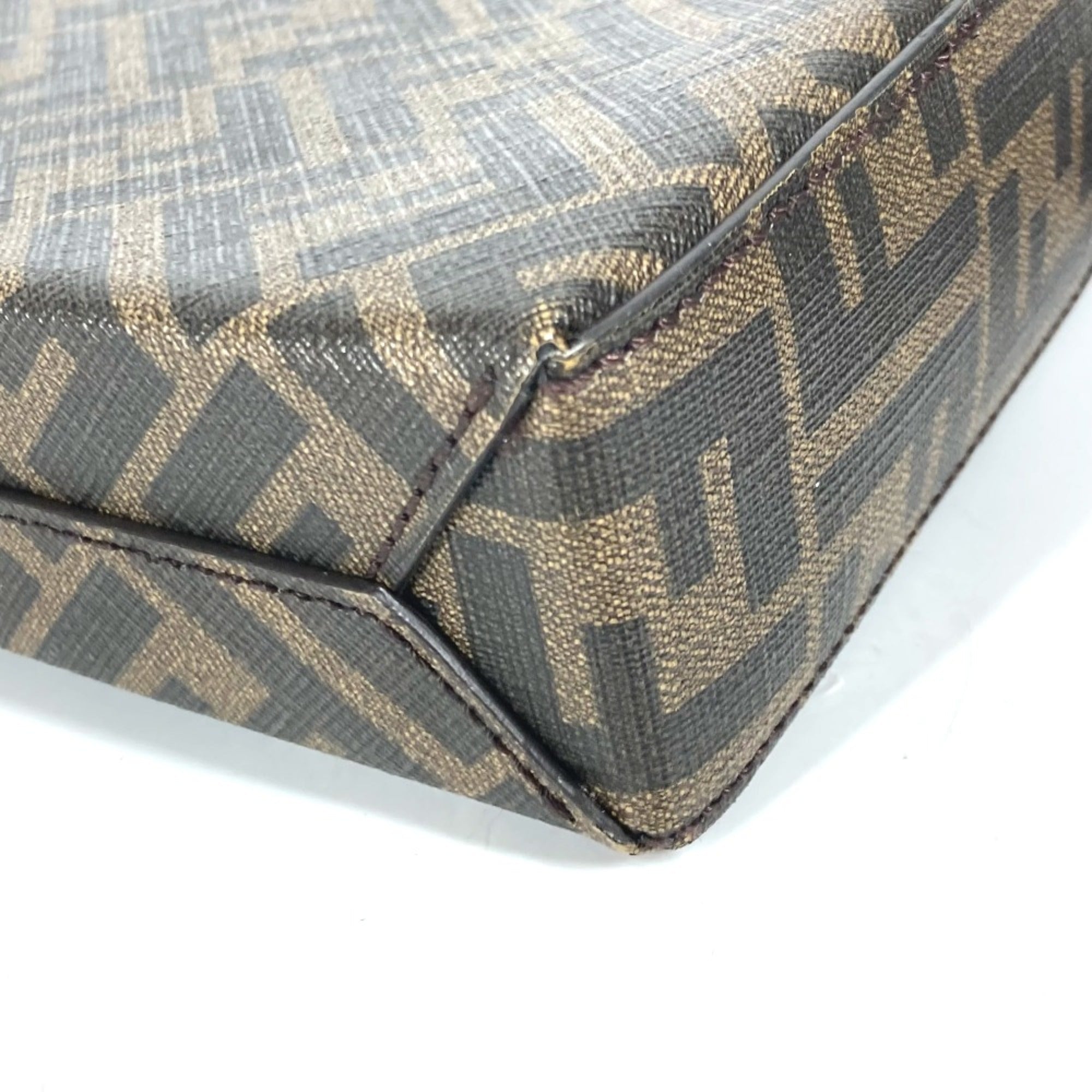 Fendi Brown Leather Clutch Bag