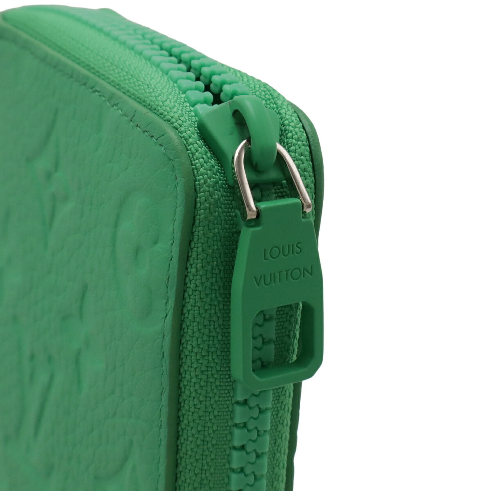 Louis Vuitton Green Vert Leather Long Wallet