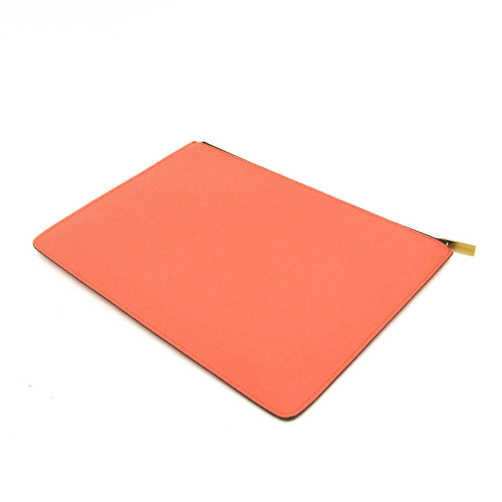 Celine Salmon Pink Leather Clutch Bag