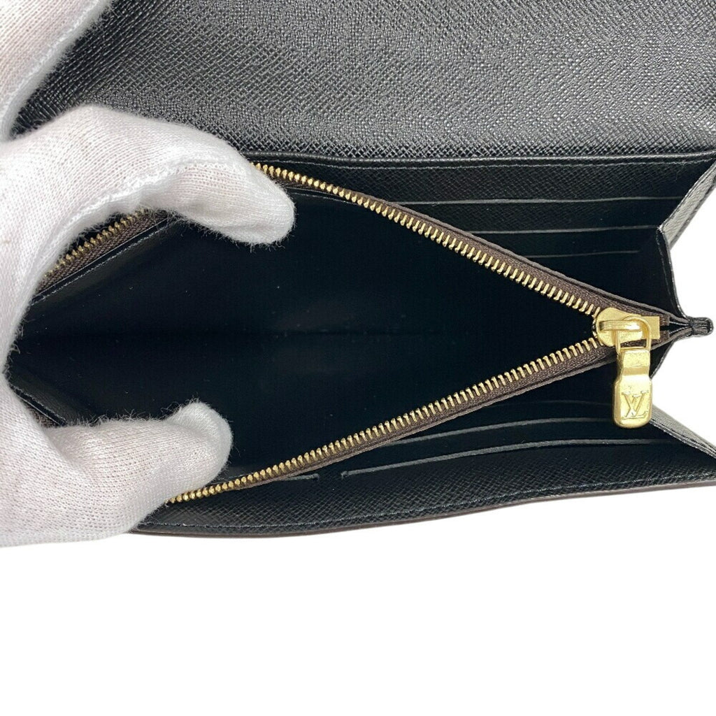 Louis Vuitton Brown Leather Wallet (Tri-Fold)