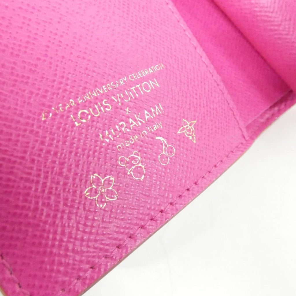 Louis Vuitton Pink White Coated Canvas Wallet
