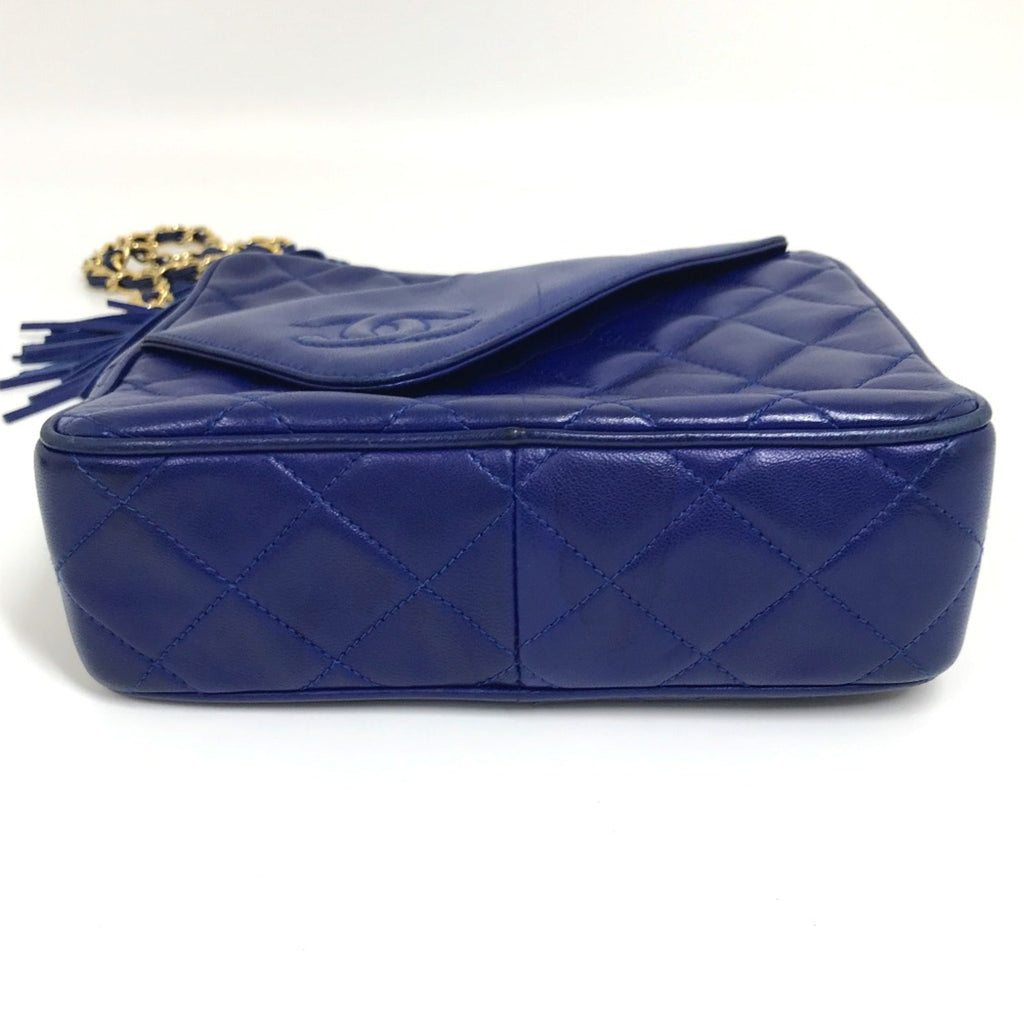 Chanel Blue Leather Shoulder Bag