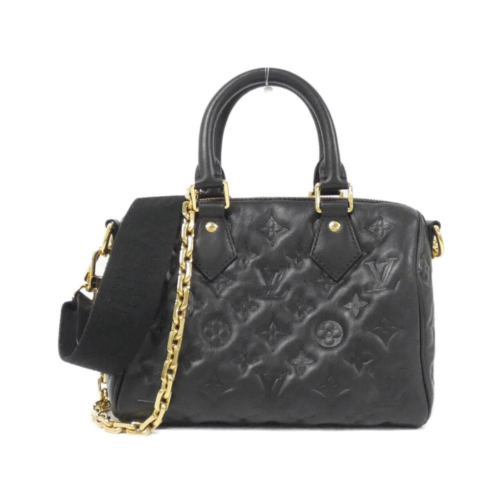 Louis Vuitton Black Leather Boston Bag