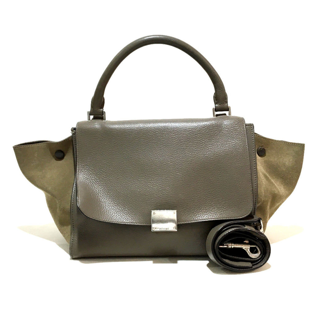Celine Gray Leather Handbag