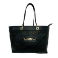Gucci Black Leather Boston Bag Handbag Tote Bag (Pre-Owned)