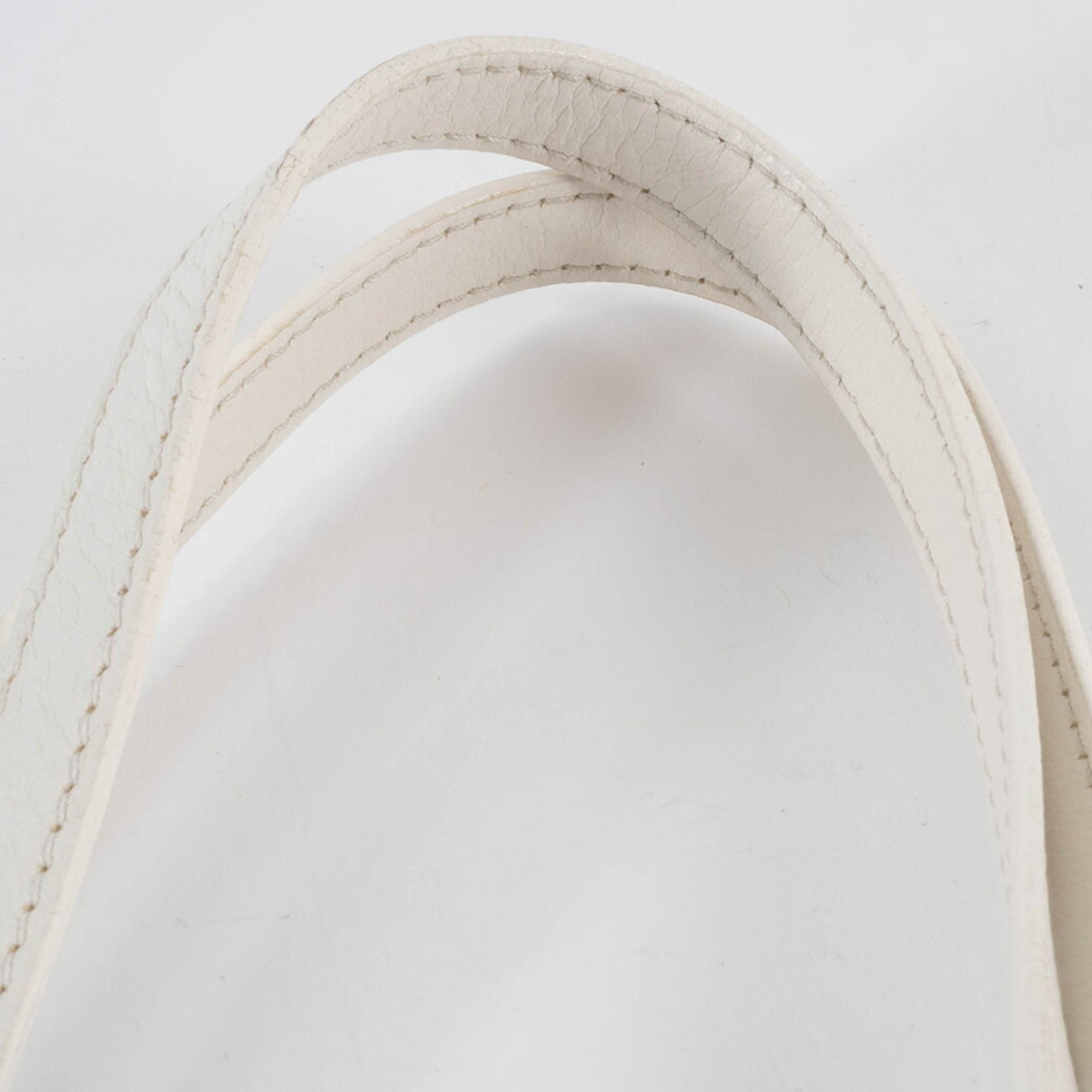 Balenciaga White Leather Shoulder Bag Tote