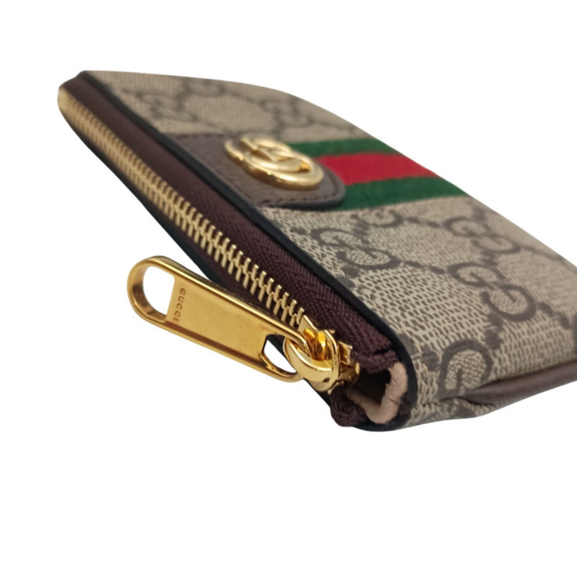 Gucci Beige Brown Gg Supreme Coin Purse/Coin Case (Pre-Owned)
