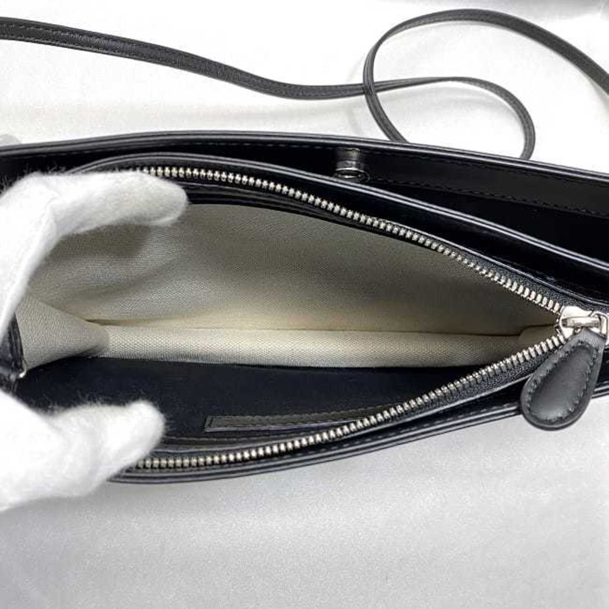 Balenciaga Black White Canvas Shoulder