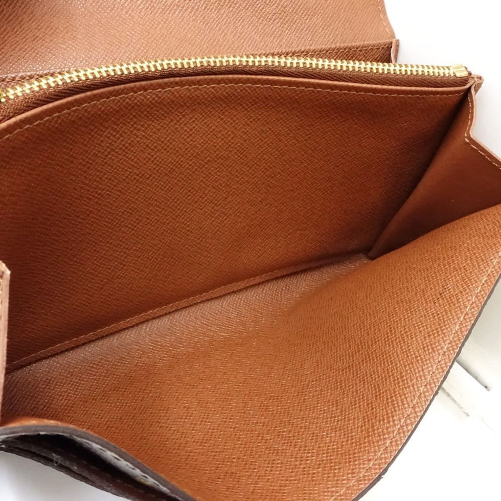 Louis Vuitton Monogram Brown Canvas Long Wallet