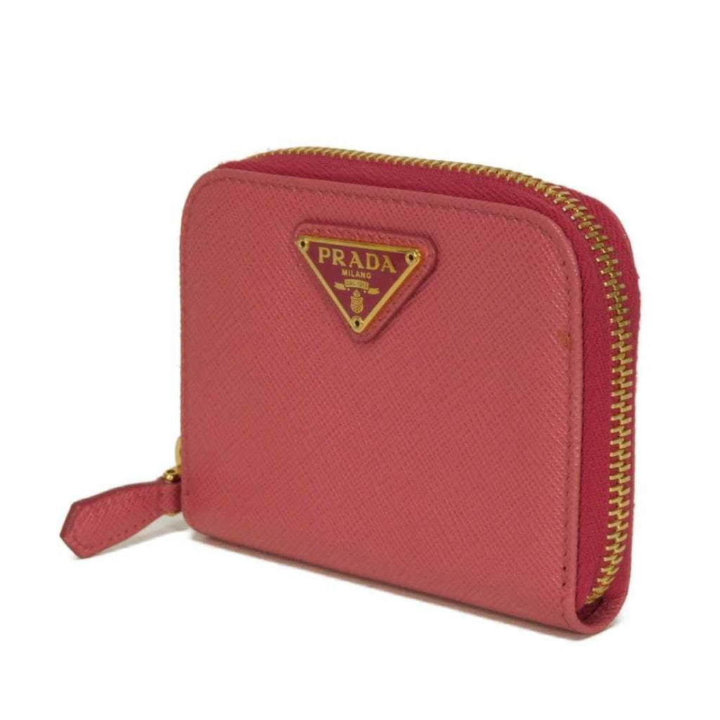 Prada Saffiano Pink Leather Coin Purse/Coin Case