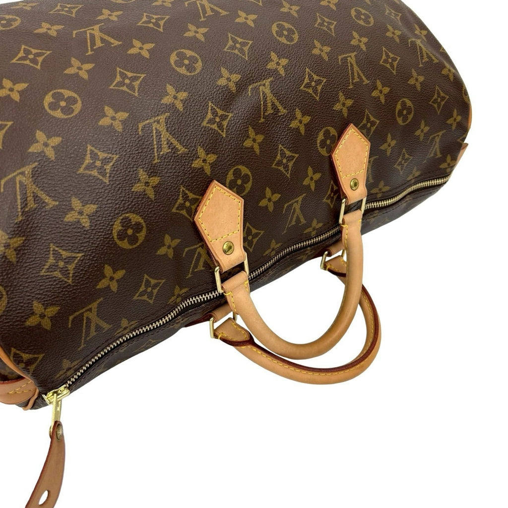 Louis Vuitton Brown Leather Pvc Boston Bag