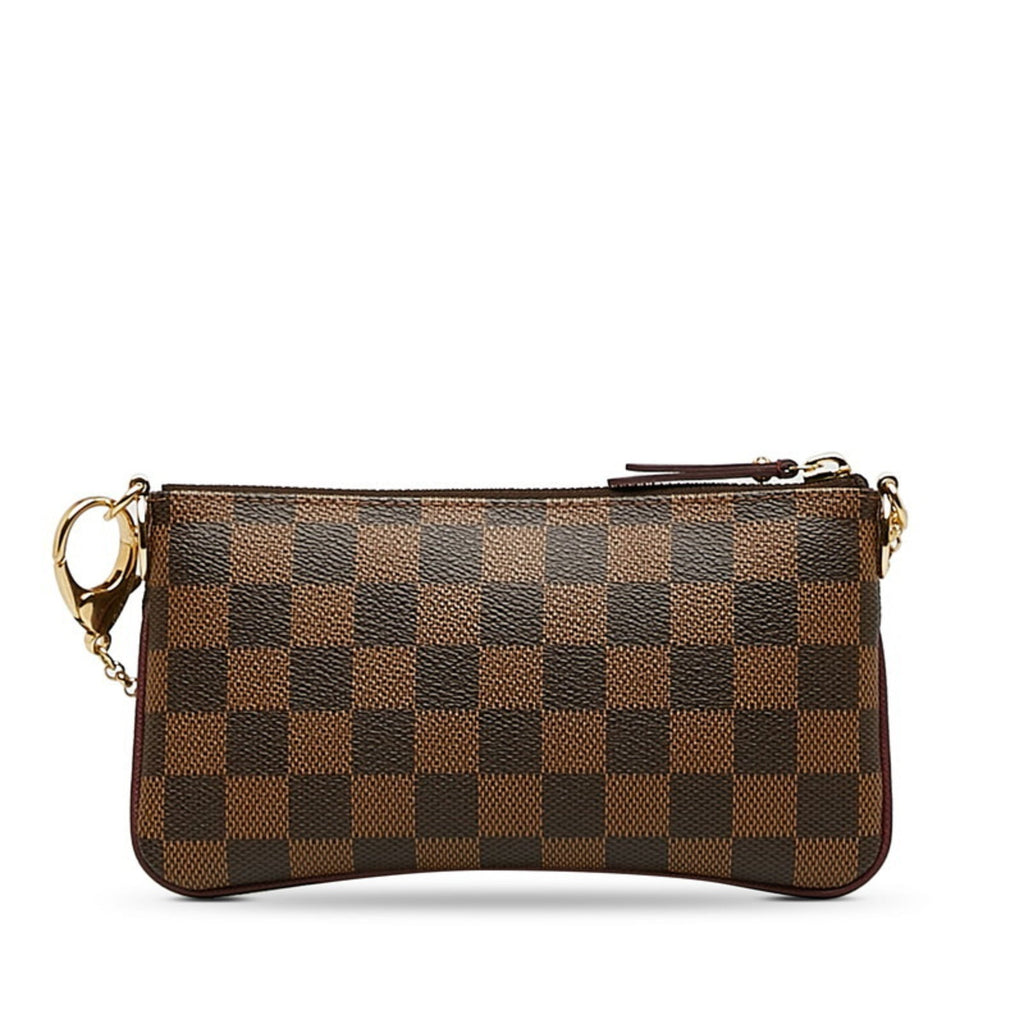 Louis Vuitton Brown Pvc Leather Pochette Pouch