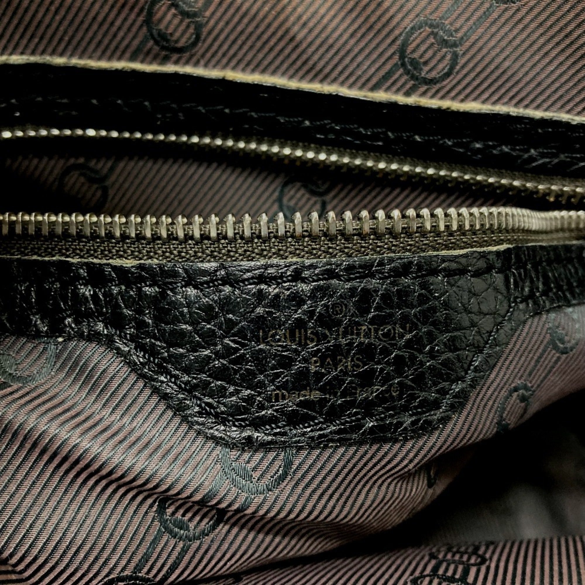 Louis Vuitton Black Noir Leather Tote Bag