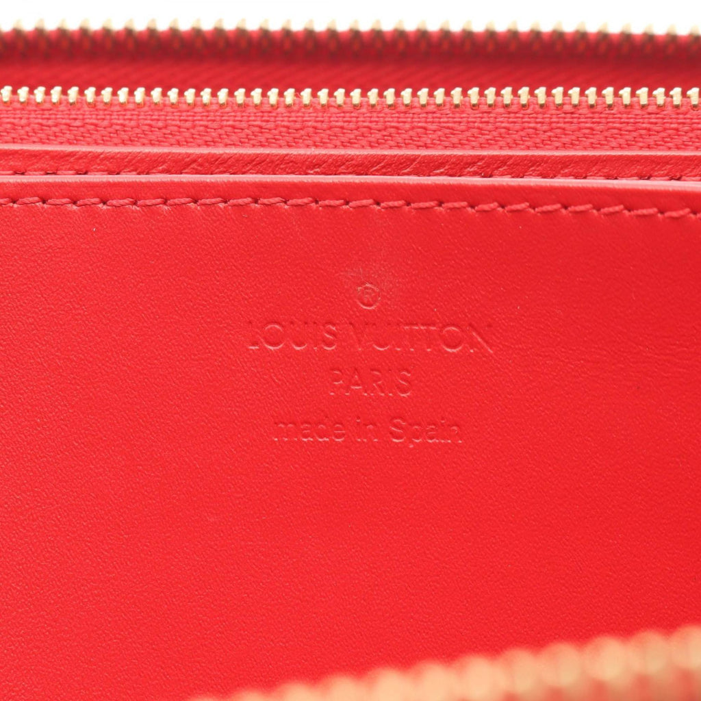 Louis Vuitton Cerise Red Color Vernis Leather Long Wallet