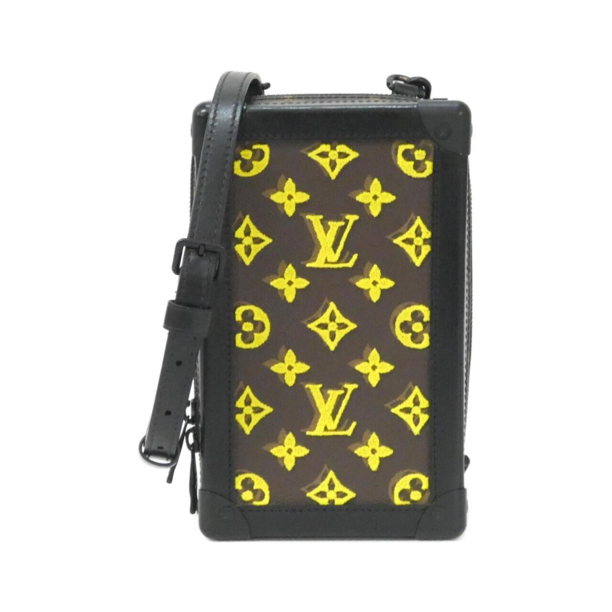 Louis Vuitton Black Jaune Yellow Coated Canvas Shoulder Bag