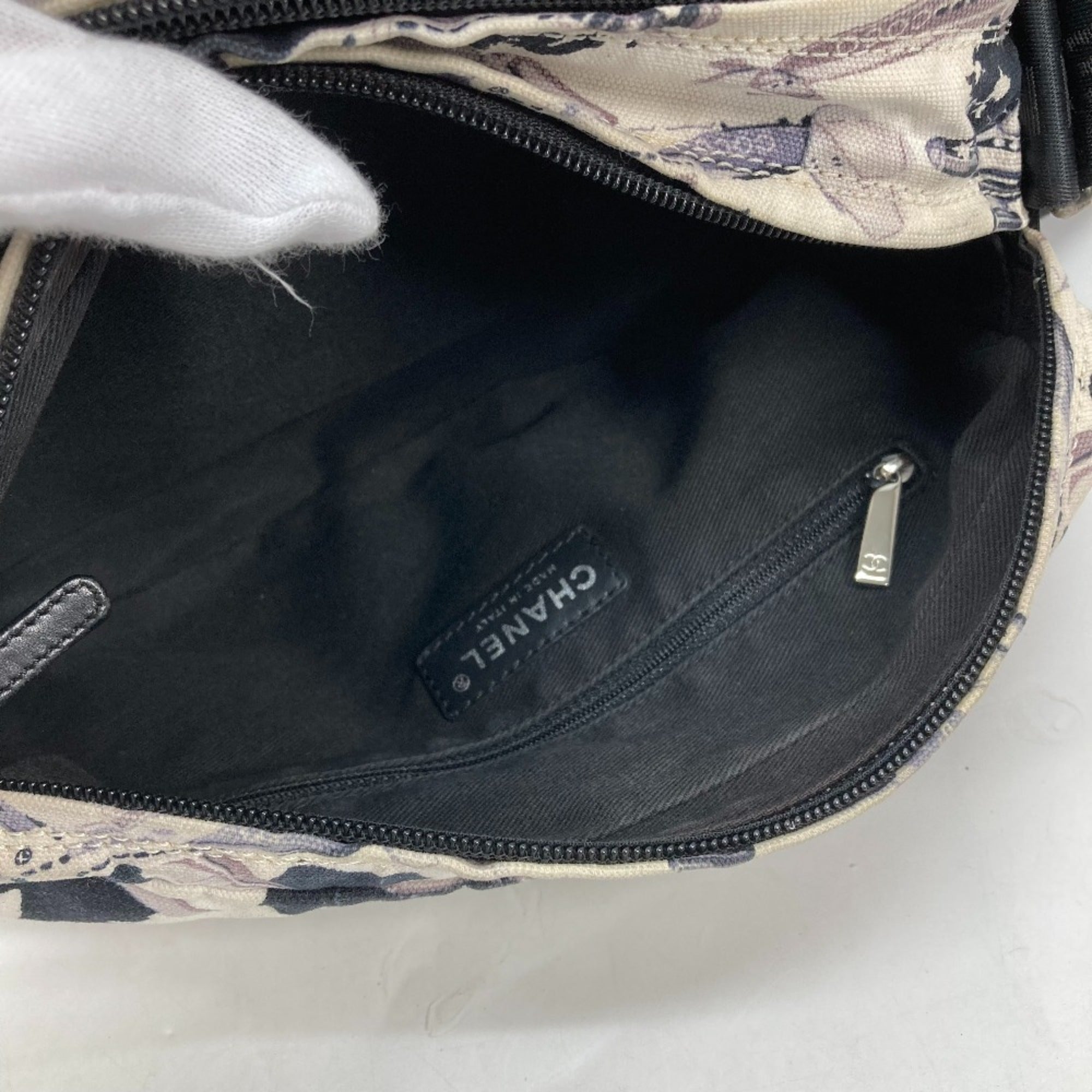 Chanel Black Cloth Shoulder Bag