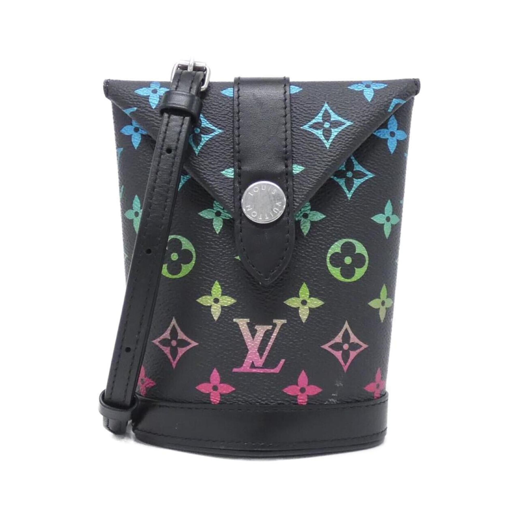 Louis Vuitton Monogram Black Coated Canvas Handbag Shoulder Bag