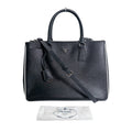 Prada Saffiano Black Leather Tote Bag