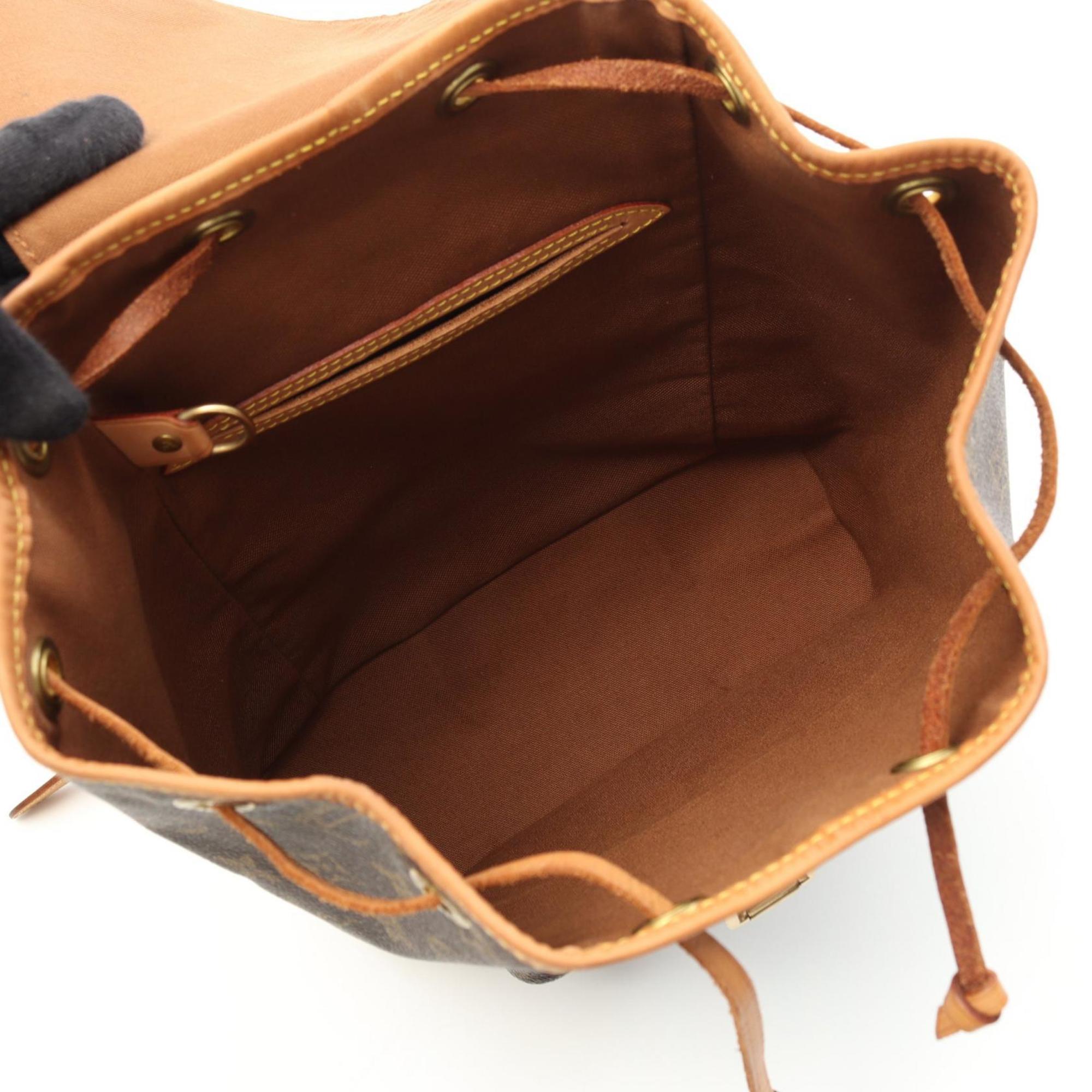 Louis Vuitton Brown Coated Canvas Leather Backpack
