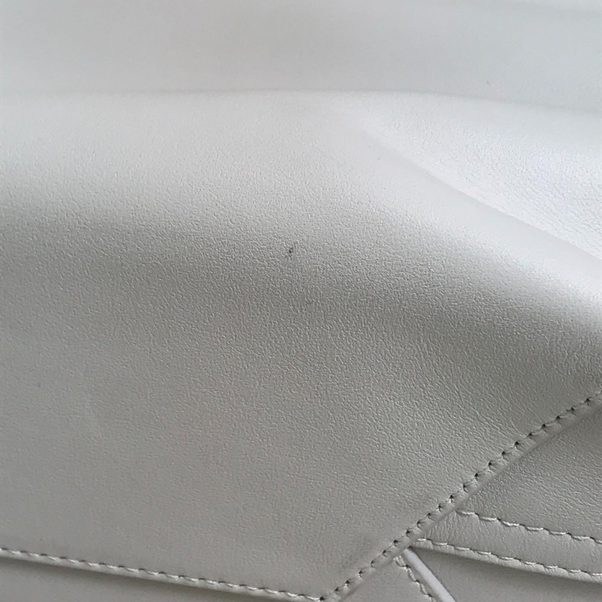 Balenciaga White Leather Hand